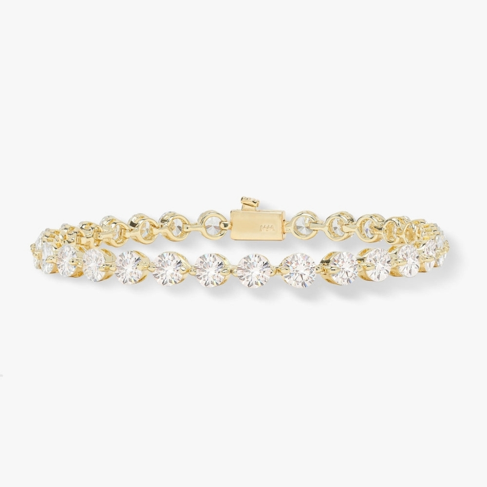 Melinda Maria She's An Icon Tennis Bracelet 7.5" Gold New ✨FIRM